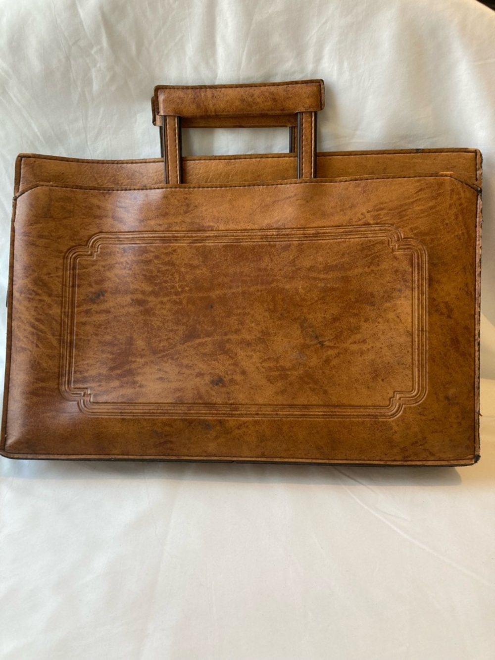 Vintage Leather McMillan Briefcase Portfolio Laptop Carrier Travel Office Bag